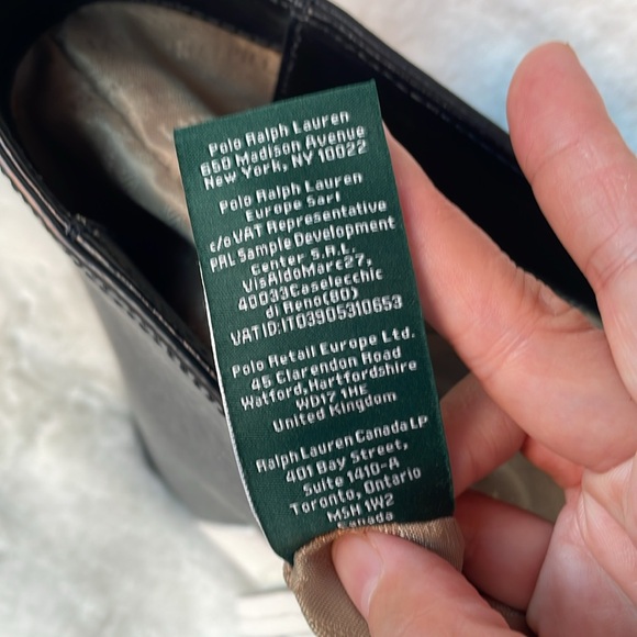 Slightly used, auth  RALPH LAUREN color blocking 100% Cow Leather Tote Bag - Picture 13 of 14